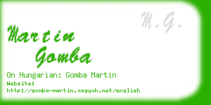 martin gomba business card